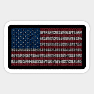 American Flag Pi Day Funny Math Shirt Sticker